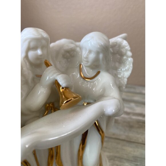 Mikasa Holiday Elegance Angel Trio Candle Holder FK001/703 Japan 1980s - no Box - Picture 5 of 11